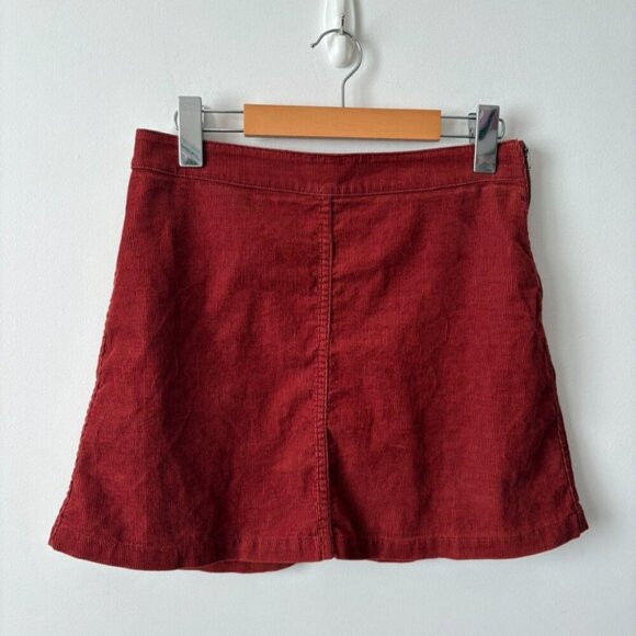 Aritzia Wilfred Free Corduroy Mini Skirt in Deep Burnt Red Size 4 - Picture 2 of 6